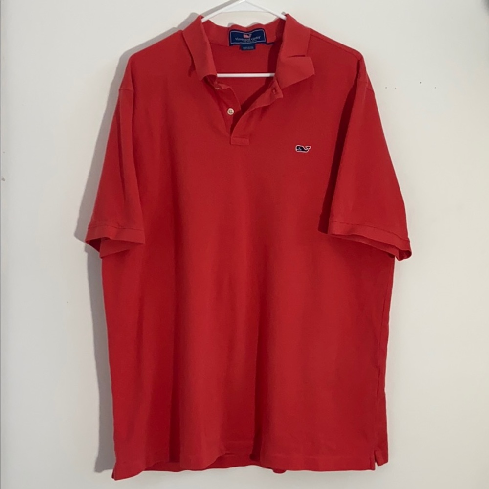 Vineyard Vines Red Cotton Polo Golf Shirt XL